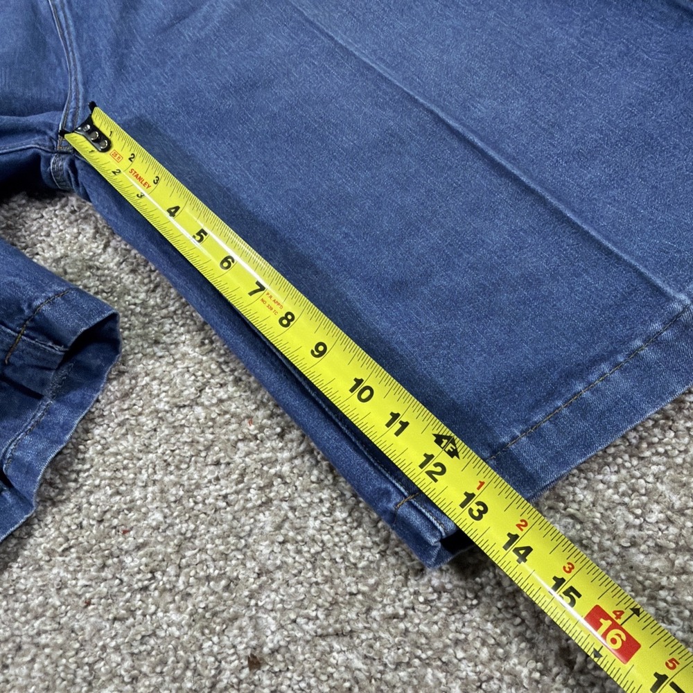 Deze Classics Y2k Jorts Carpenter Style Long Dark Wash Hiphop Baggy 38X13 - Picture 8 of 10